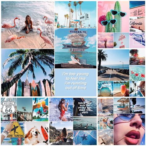 Cali Summer Vibes Aesthetic Wall Collage 45 Pcs Digital - Etsy