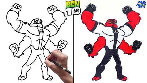 How to Draw Four Arms from Ben 10 || Step by Step - YouTube