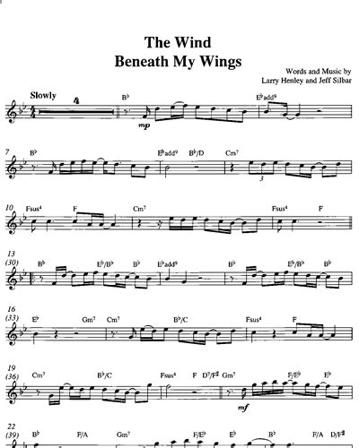 The Wind Beneath My Wings Sheet Music by Bette Midler | nkoda | Free 7 ...