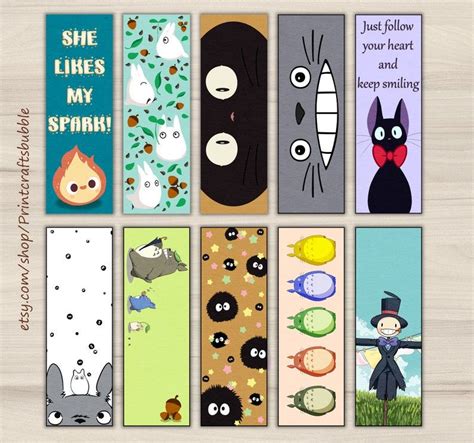 Handmade Bookmarks Diy, Cute Bookmarks, Free Printable Bookmarks, Bookmark Template, Totoro ...