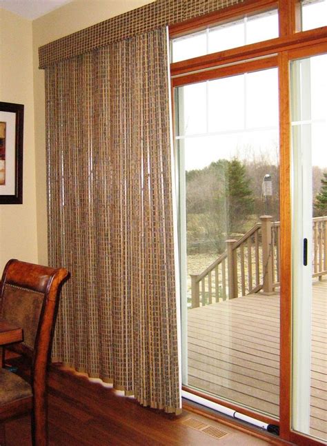 patio door window treatments | Provenance Woven Wood Drapery by Hunter Douglas | Hard Treatments ...