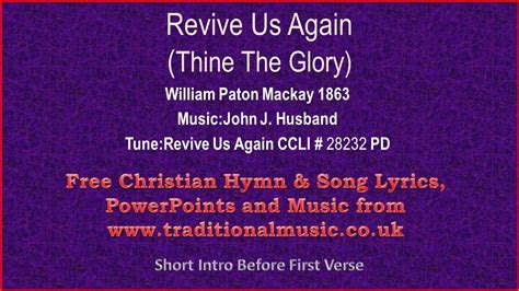 Revive Us Again - Hymn Lyrics & Music Chords - Chordify