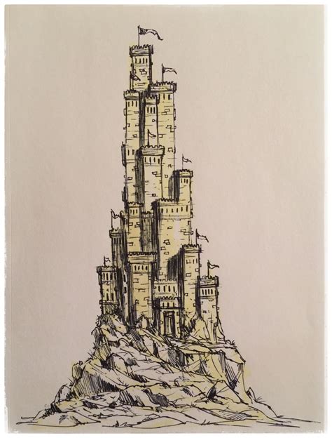 ‪58/365 #fortressfebruary #fortress #castle #cartoon #medieval #ink #sketch #illustration #art # ...