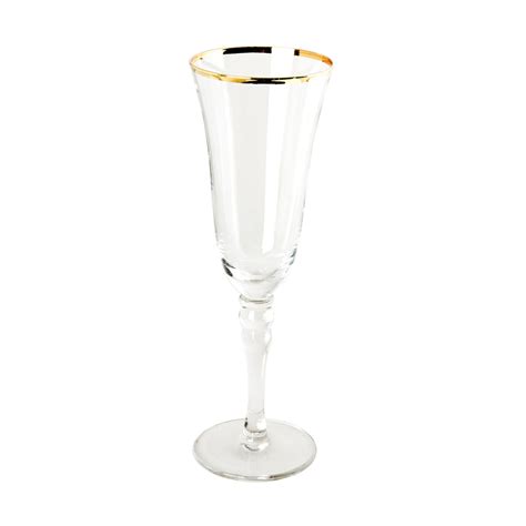 Thin Gold Rim Champagne Flute - 6 oz | International Event Products