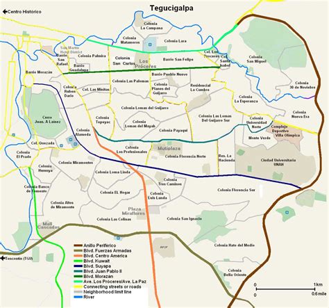 Mapas de Tegucigalpa - Honduras | MapasBlog