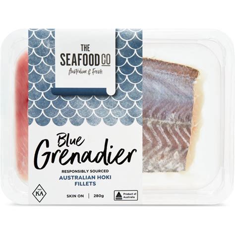 The Seafood Co Fresh Blue Grenadier Fillets Skin On 280g | Woolworths