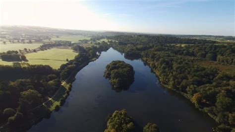 Flight over Trentham Gardens lake - YouTube