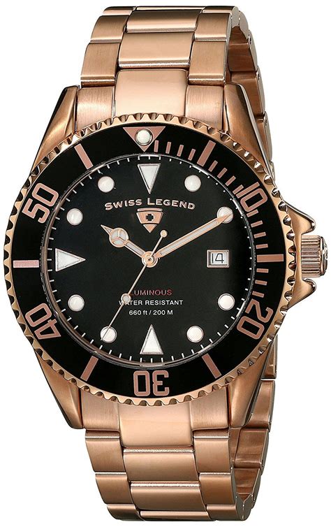 Swiss Legend Men's 21344-RG-11 Luminous Analog Display Swiss Quartz ...