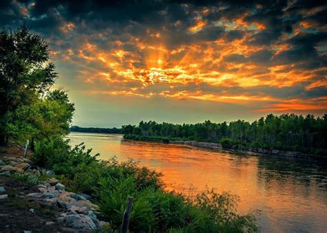 Platte River sunset in Nebraska. Photo by Dave Rimington. | Scenery, Beautiful landscapes, Scenic