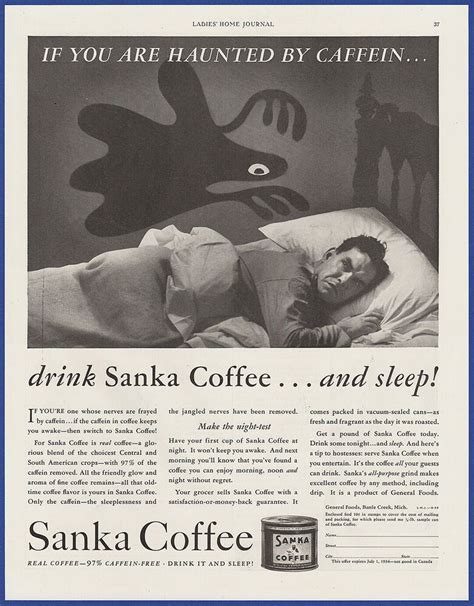 Vintage 1933 SANKA Coffee Kitchen Art Decor Ephemera 30's Print Ad | eBay | Print ads, Vintage ...