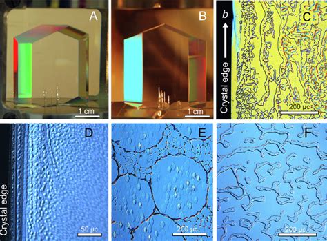 A and B -In situ photos of a stilbene crystal slowly growing with... | Download Scientific Diagram