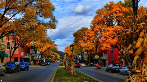 Wellsboro PA, Downtown in the Fall | Local photography, Wellsboro, Street view