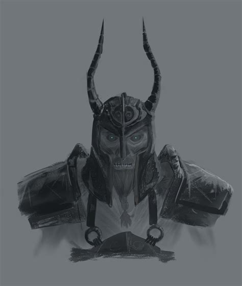 Draugr death overlord fanart sketch : r/skyrim