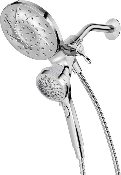 Moen 26009 Engage Magnetix 2.5 GPM Handheld/Rain Shower Head 2-in-1 Combo Featuring Magnetic ...