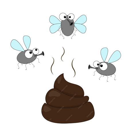 Premium Vector | Bunch of shit with flies vector A simple illustration of poop