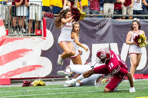 Boston College Eagles Cheerleader Jumps Air Editorial Stock Photo - Stock Image | Shutterstock