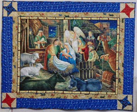 Nativity Scene Wall Hanging-Quilting Treasures-Approx 51'' x 42''