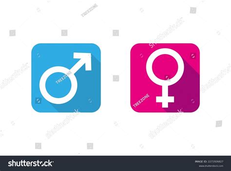 Gender Icon Pink Blue Symbol Male Stock Vector (Royalty Free) 2271926827 | Shutterstock