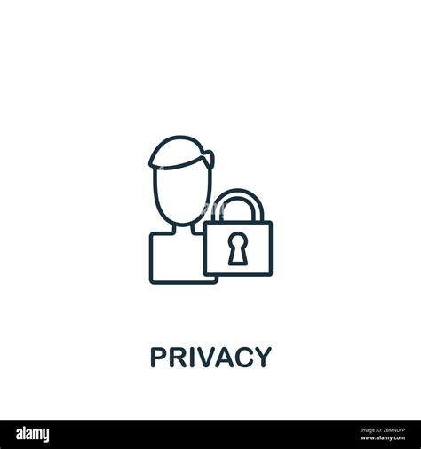 Privacy icon from security collection. Simple line element Privacy symbol for templates, web ...