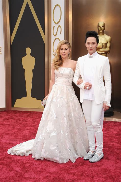 Tara Lipinski and Johnny Weir | The Stars Come Out For the Oscars Red Carpet! | POPSUGAR Celebrity