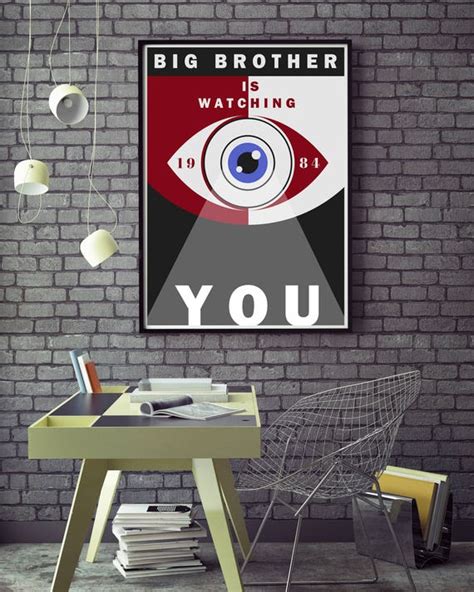 1984 Big Brother Poster Literary Art Print George Orwell