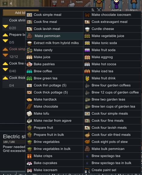 Got so many recipes I can't see them all : r/RimWorld