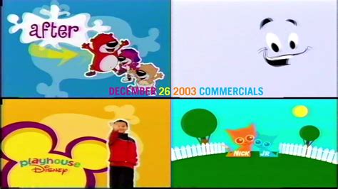 Playhouse Disney & Nick Jr Commercials (December 26, 2003) - YouTube