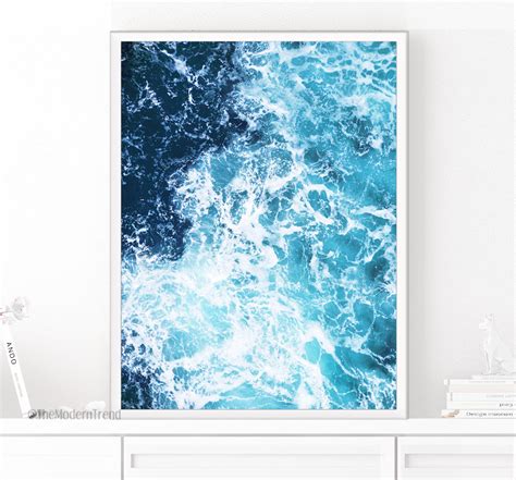 Ocean Wave Print Wave Art Wave Printable Ocean Print Sea - Etsy