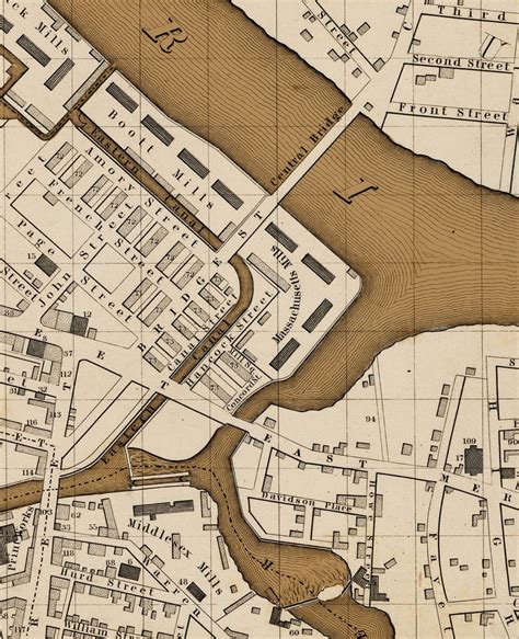 Old Map of Lowell Massachusetts 1841 Vintage Map Wall Map Print ...