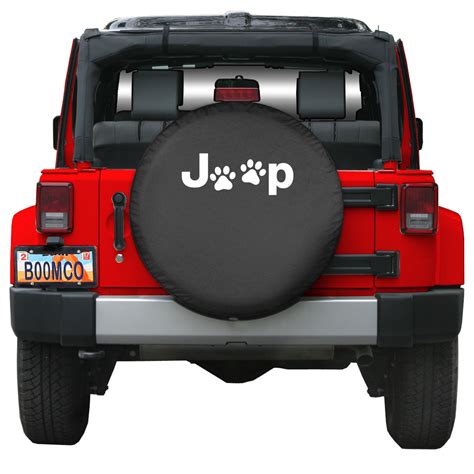 Boomerang Enterprises Jeep Paw Print Logo Tire Cover for 87-18 Jeep Wrangler YJ, TJ, & JK ...