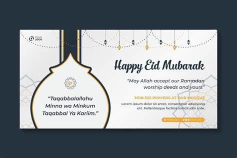 Islamic eid celebration banner template 14525527 Vector Art at Vecteezy