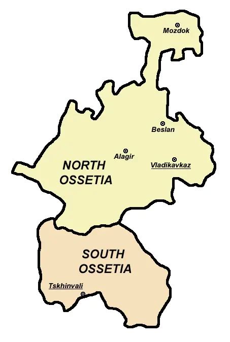 Ossetia Map - Mapsof.Net