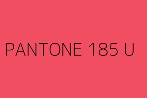 PANTONE 185 U Color HEX code