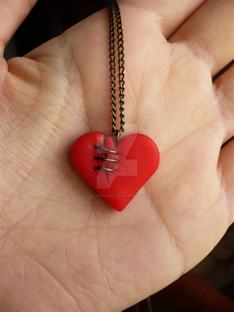 Broken Heart Necklace by color-bucket on DeviantArt