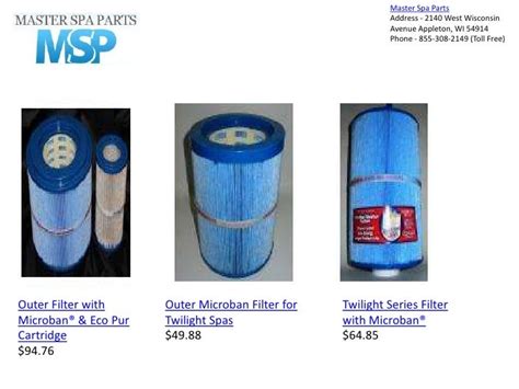 Master spa filters