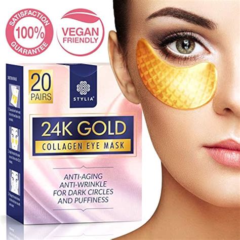 20 Pairs Under Eye Mask Patches, 24k Gold Anti-Aging Bags Treatment Pads With | eBay