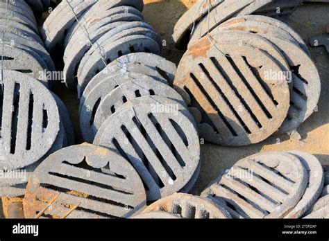 pig iron casting stoves in a shop Stock Photo - Alamy