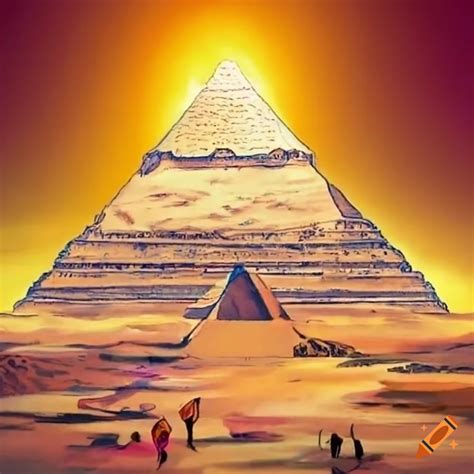 Image of atlantean civilization with pyramids on Craiyon