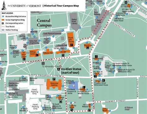 the campus map for central campus