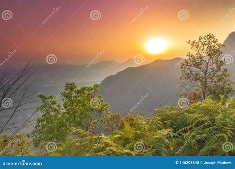 Beautiful Sunrise View from Pokhara Nepal Stock Image - Image of rice ...