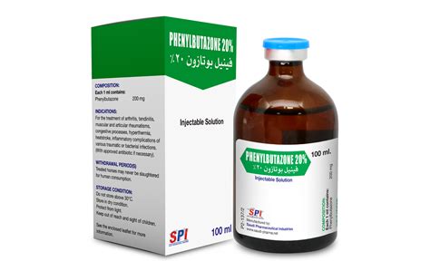 Saudi Pharmaceutical Industries | Phenylbutazone 20% Solution for Injection