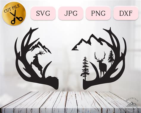 Elk Antlers Silhouette