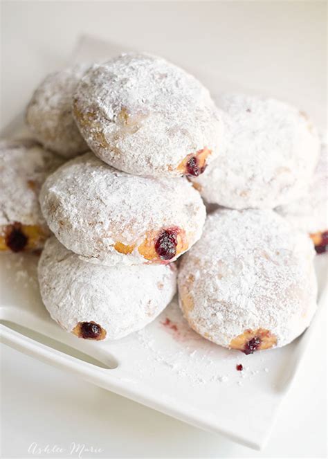 Jelly Filled Powdered Donuts | Ashlee Marie