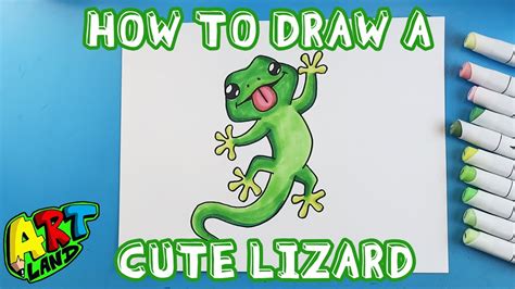 How to Draw a CUTE LIZARD