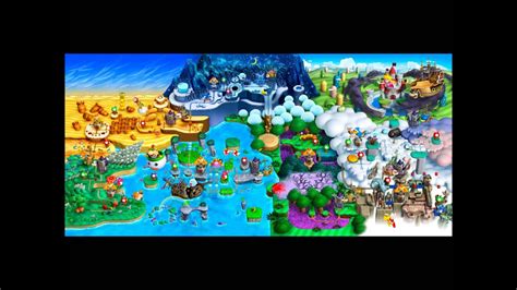 New Super Mario Bros U. Complete World Map - YouTube