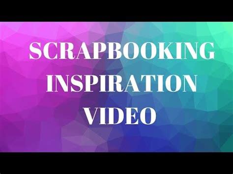 SCRAPBOOKING PROCESS VIDEO | SIMPLIFIED SCRAPBOOKING THAT ANYONE COULD DO! - YouTube | Scrapbook ...