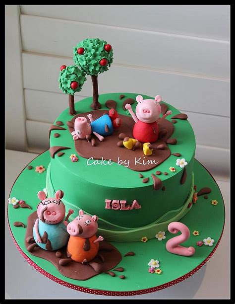 peppa pig cake | Pig birthday cakes, Peppa pig birthday cake, Pig cake