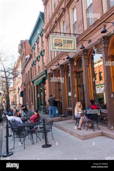 downtown street life Troy NY Stock Photo - Alamy