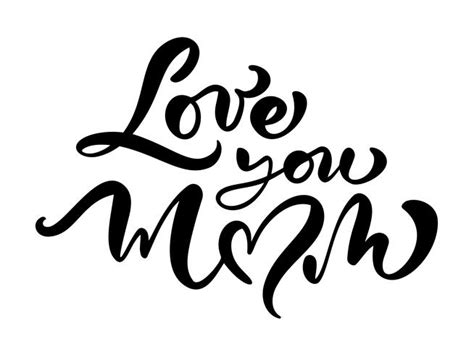 Love you mom vector card 374678 Vector Art at Vecteezy