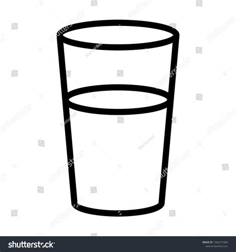 Glass Drinking Water Line Art Vector: เวกเตอร์สต็อก (ปลอดค่าลิขสิทธิ์ ...